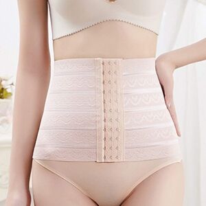 Tan shein mesh waist trainer belt XL